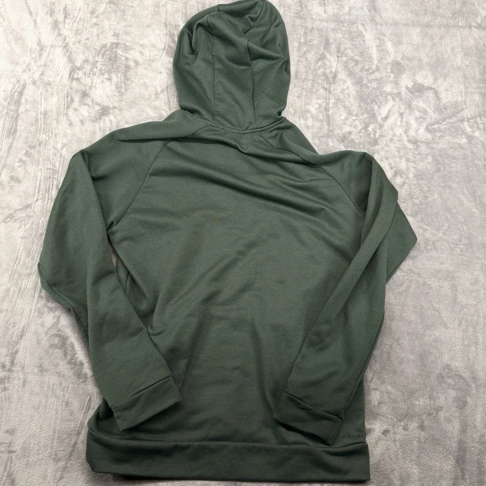 Nike Hoodie Pullover Sweatshirt Mens Medium Green Dri-FIT Just Do It Swoosh‎